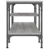 Mobile TV Grigio Sonoma 121x35x45 cm Legno Multistrato e Ferro