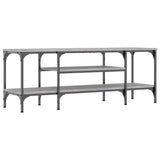 Mobile TV Grigio Sonoma 121x35x45 cm Legno Multistrato e Ferro