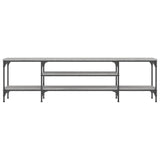 Mobile TV Grigio Sonoma 161x35x45 cm Legno Multistrato e Ferro