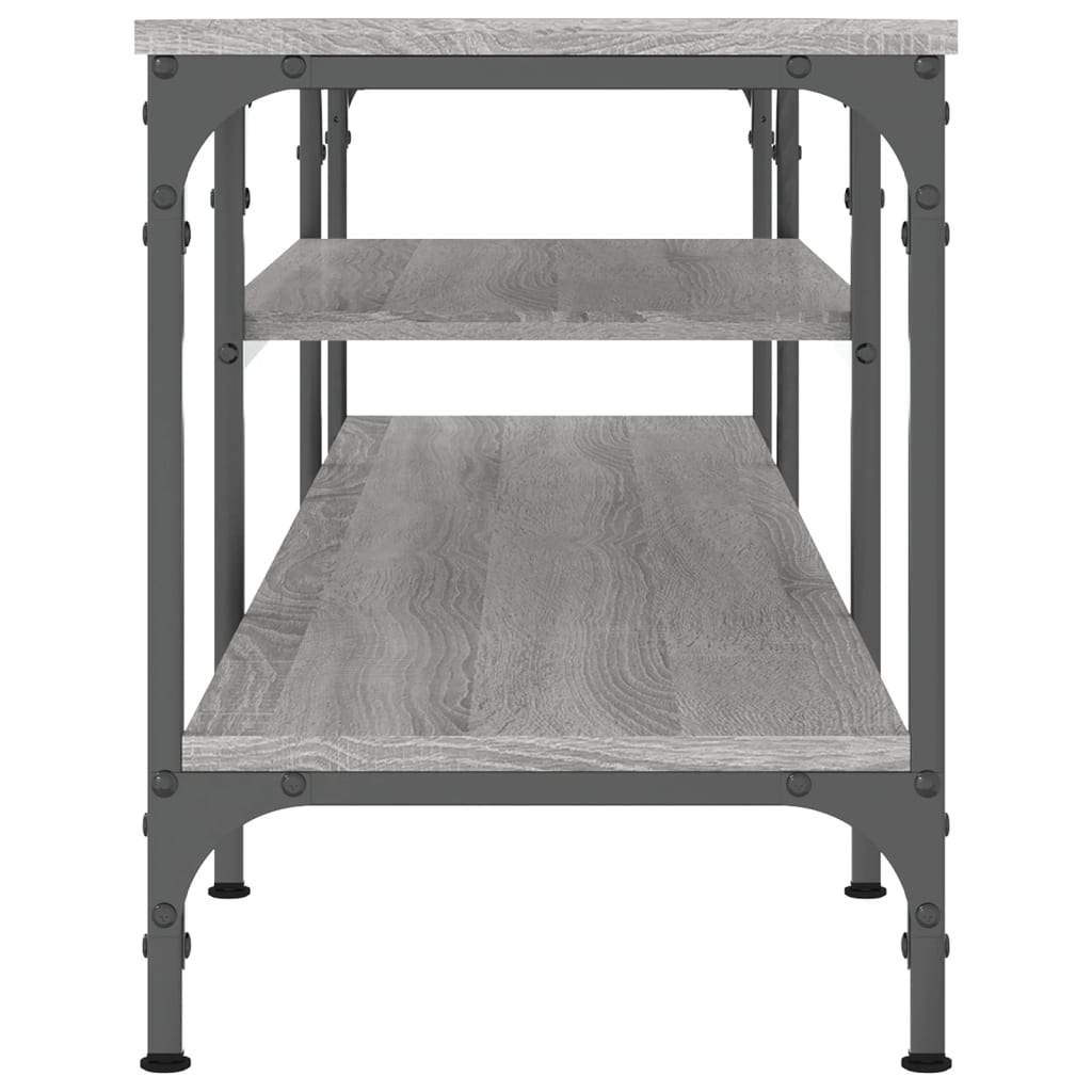 Mobile TV Grigio Sonoma 161x35x45 cm Legno Multistrato e Ferro