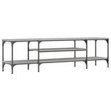 Mobile TV Grigio Sonoma 161x35x45 cm Legno Multistrato e Ferro