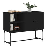 Credenza Nera 100x40x79,5 cm in Legno Multistrato