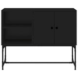 Credenza Nera 100x40x79,5 cm in Legno Multistrato