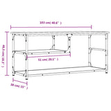 Mobile TV Rovere Fumo 103x38x46,5cm Legno Multistrato e Acciaio