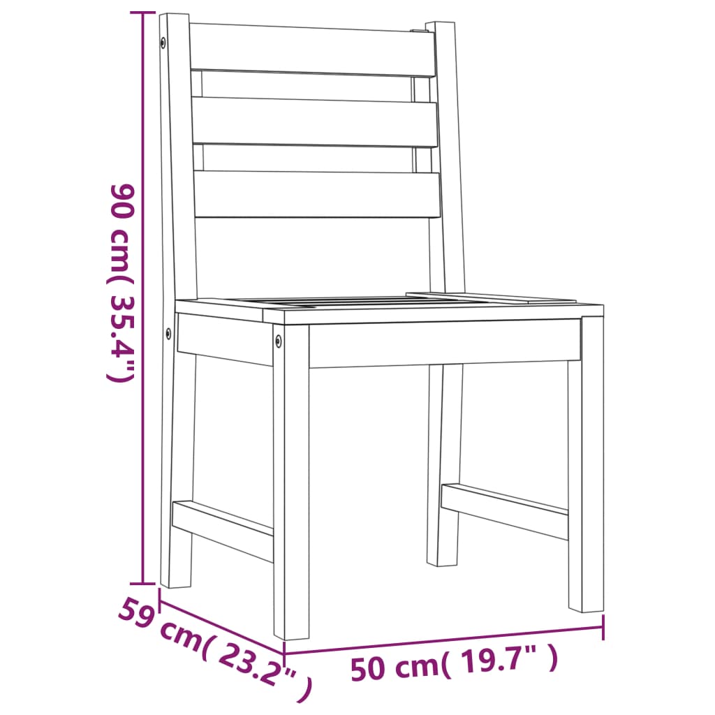 Sedie da Giardino 4 pz il Legno Massello di Teak