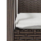 Sedie Giardino con Cuscini 2pz Marroni 5,56x57x83 cm Polyrattan