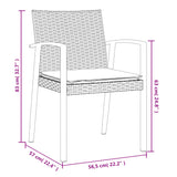 Sedie Giardino con Cuscini 2pz Marroni 5,56x57x83 cm Polyrattan