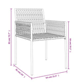 Sedie da Giardino con Cuscini 2pz Marroni 54x61x83cm Polyrattan