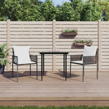 Sedie da Giardino con Cuscini 2pz Marroni 54x61x83cm Polyrattan