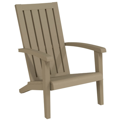 Sedia Adirondack da Giardino in Polipropilene Marrone Chiaro