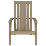 Sedia Adirondack da Giardino in Polipropilene Marrone Chiaro