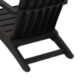 Sedie Adirondack da Giardino 2 pz in Polipropilene Nero