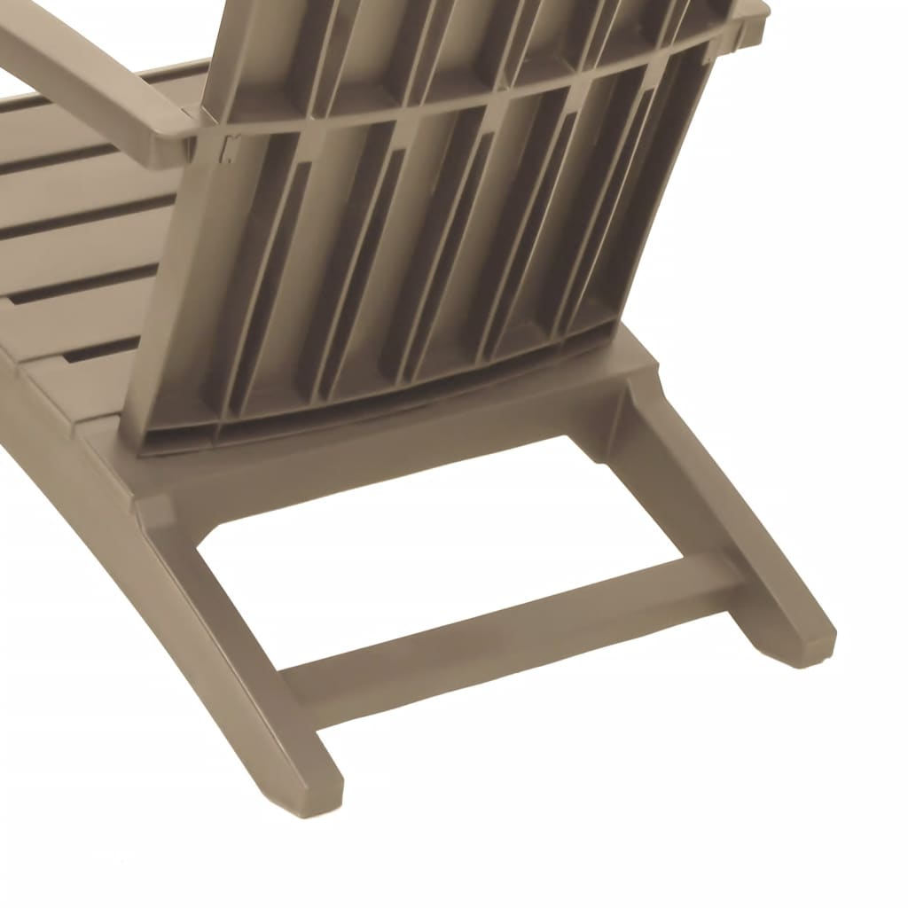 Sedie Adirondack da Giardino 2 pz Polipropilene Marrone Chiaro