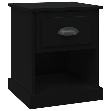 Comodino Nero 39x39x47,5 cm in Legno Multistrato