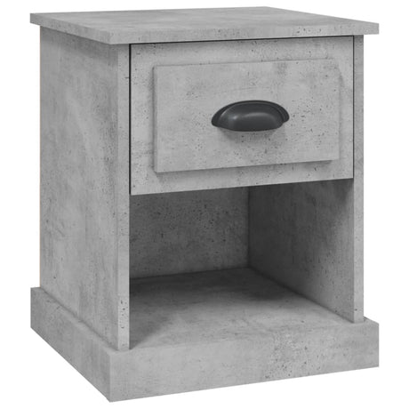 Comodino Grigio Cemento 39x39x47,5 cm in Legno Multistrato