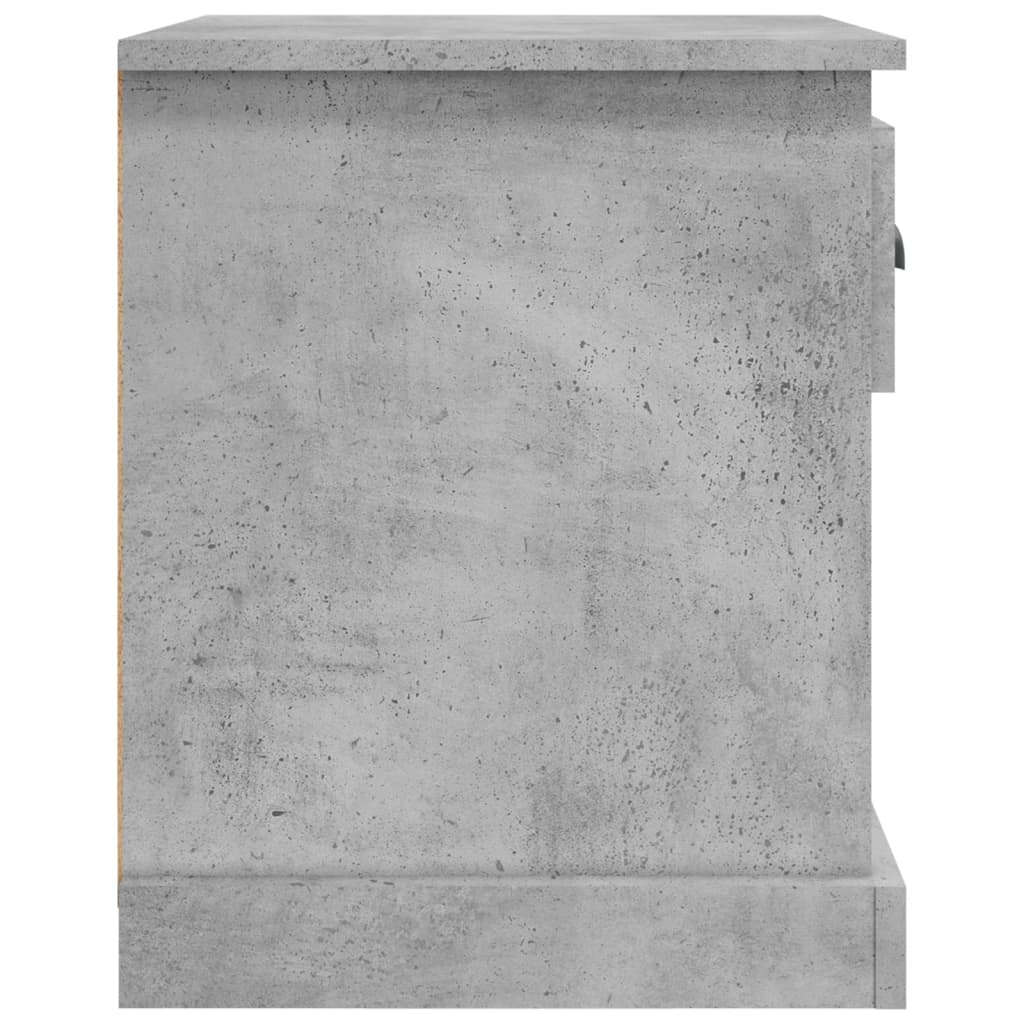 Comodino Grigio Cemento 39x39x47,5 cm in Legno Multistrato