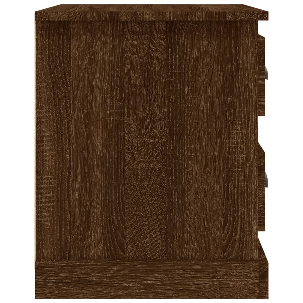 Comodino Rovere Marrone 39x39x47,5 cm in Legno Multistrato