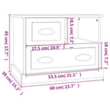 Comodino Grigio Cemento 60x39x45 cm