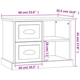 Comodino Bianco 60x35,5x45 cm