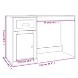 Scrivania con Cassetto Bianca 115x50x75 cm in Legno Multistrato