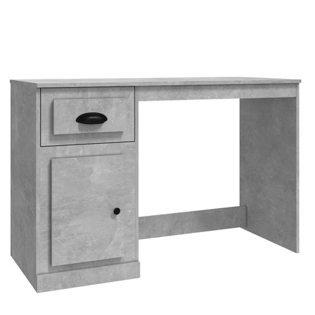 Scrivania Cassetto Grigio Cemento 115x50x75cm Legno Multistrato