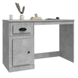 Scrivania Cassetto Grigio Cemento 115x50x75cm Legno Multistrato