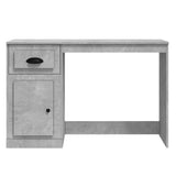 Scrivania Cassetto Grigio Cemento 115x50x75cm Legno Multistrato