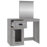 Toeletta Specchio Grigio Sonoma 90x50x132,5cm Legno Multistrato