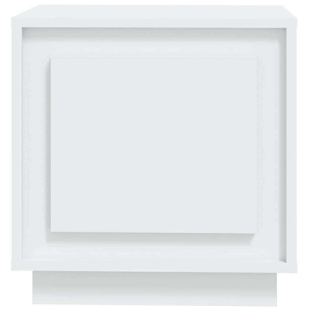 Comodino Bianco 44x35x45 cm in Legno Multistrato