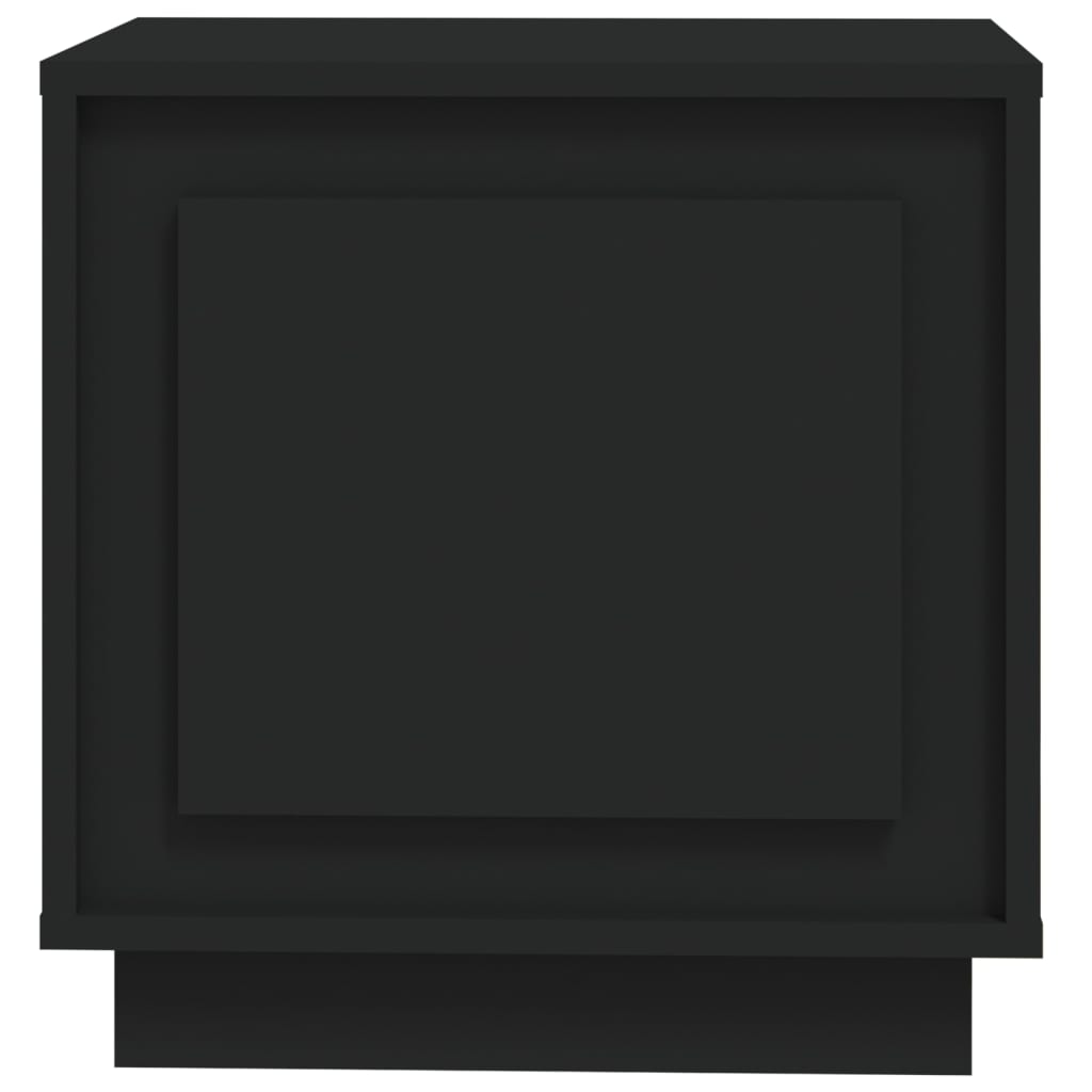 Comodino Nero 44x35x45 cm in Legno Multistrato