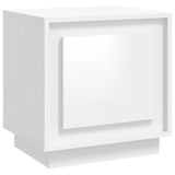 Comodino Bianco Lucido 44x35x45 cm in Legno Multistrato