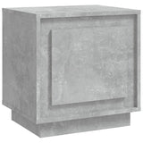 Comodino Grigio Cemento 44x35x45 cm in Legno Multistrato