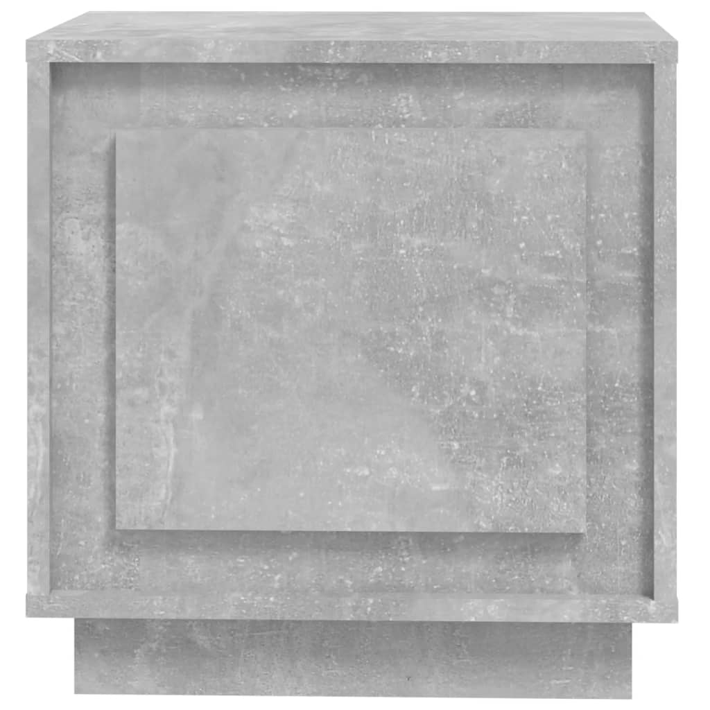 Comodino Grigio Cemento 44x35x45 cm in Legno Multistrato