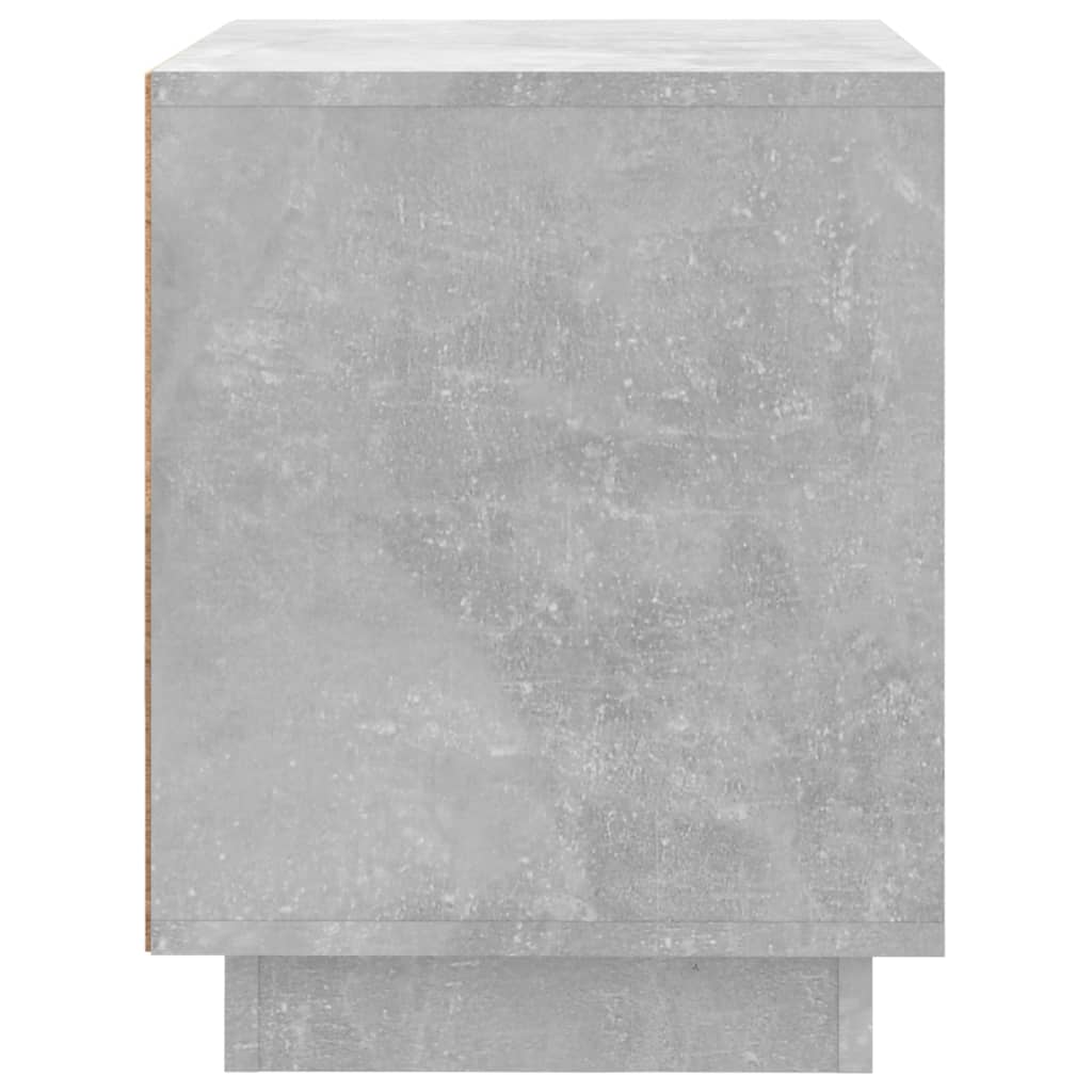 Comodino Grigio Cemento 44x35x45 cm in Legno Multistrato