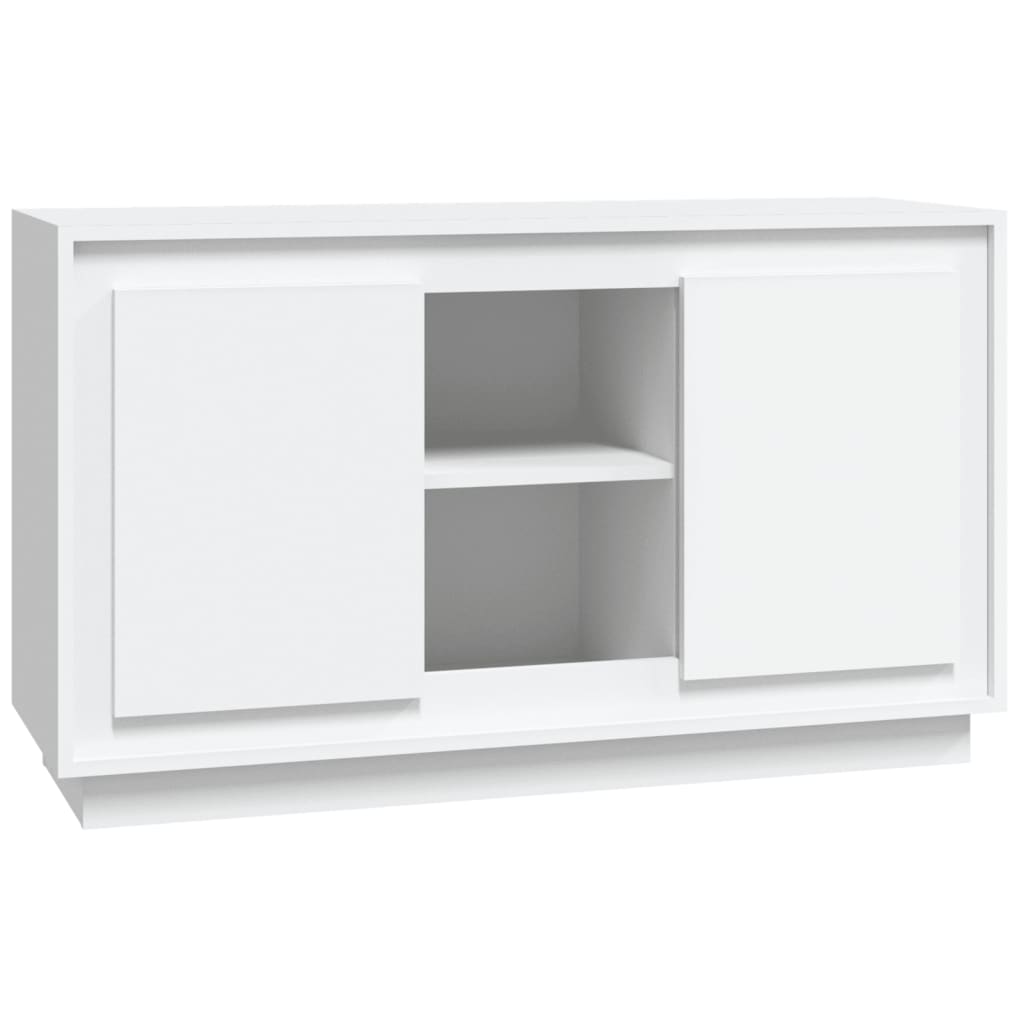 Credenza Bianca 102x35x60 cm in Legno Multistrato