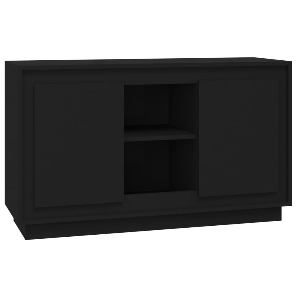 Credenza Nera 102x35x60 cm in Legno Multistrato