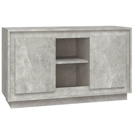 Credenza Grigio Cemento 102x35x60 cm in Legno Multistrato