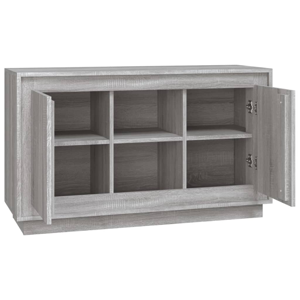 Credenza Grigio Sonoma 102x35x60 cm in Legno Multistrato