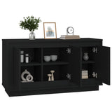 Credenza Nera 102x35x55 cm in Legno Multistrato