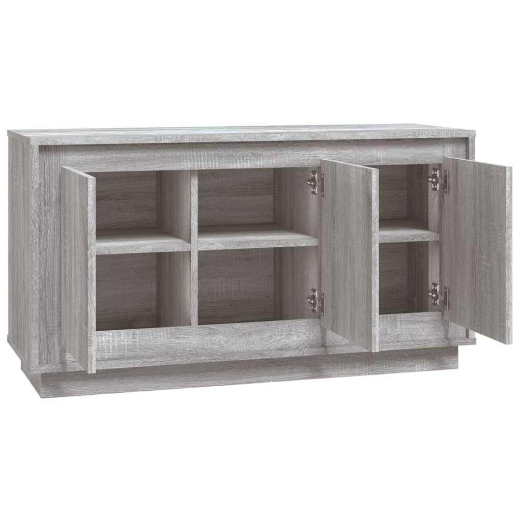 Credenza Grigio Sonoma 102x35x55 cm in Legno Multistrato