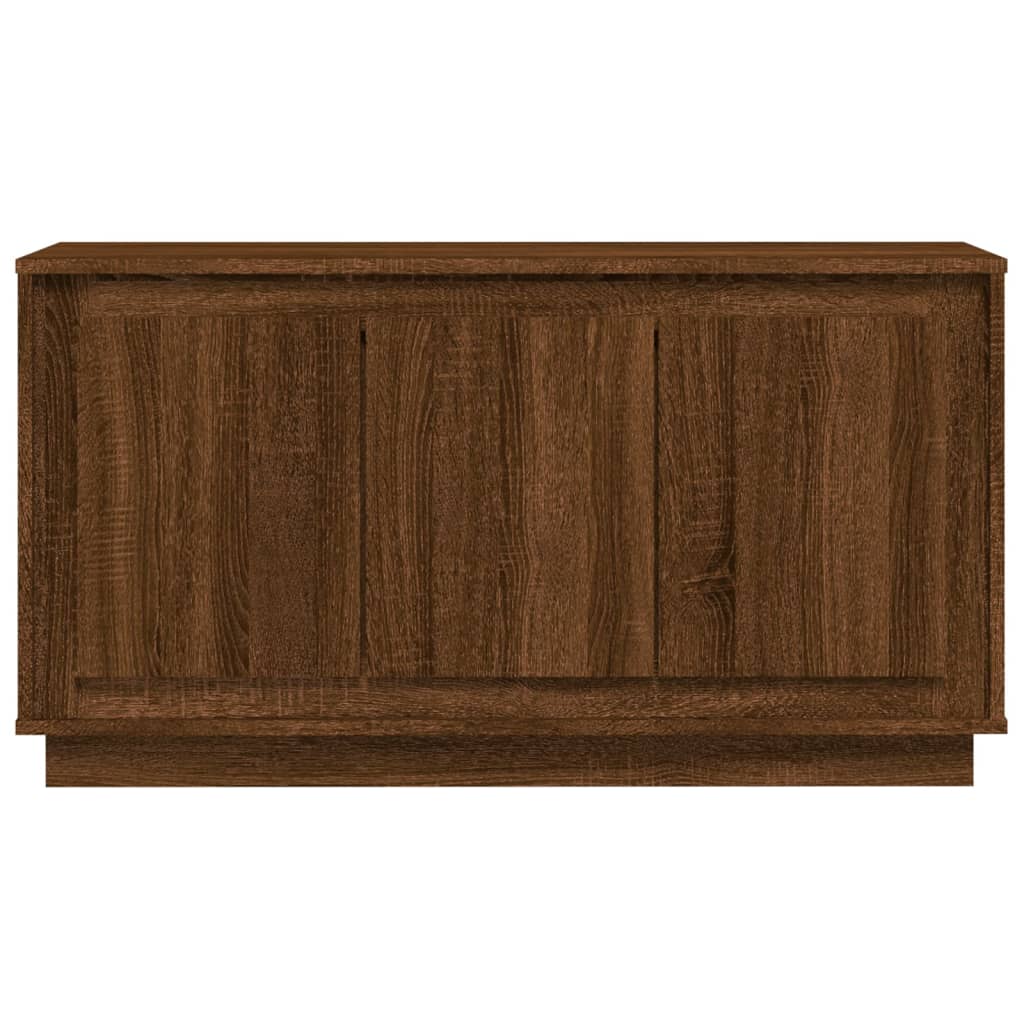 Credenza Rovere Marrone 102x35x55 cm in Legno Multistrato