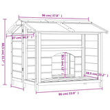 Cuccia per Cani Grigia 96x87x80,5 cm in Legno Massello di Pino