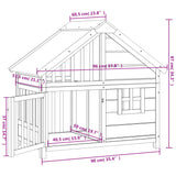 Cuccia per Cani Moka 96x60,5x87 cm in Legno Massello di Pino