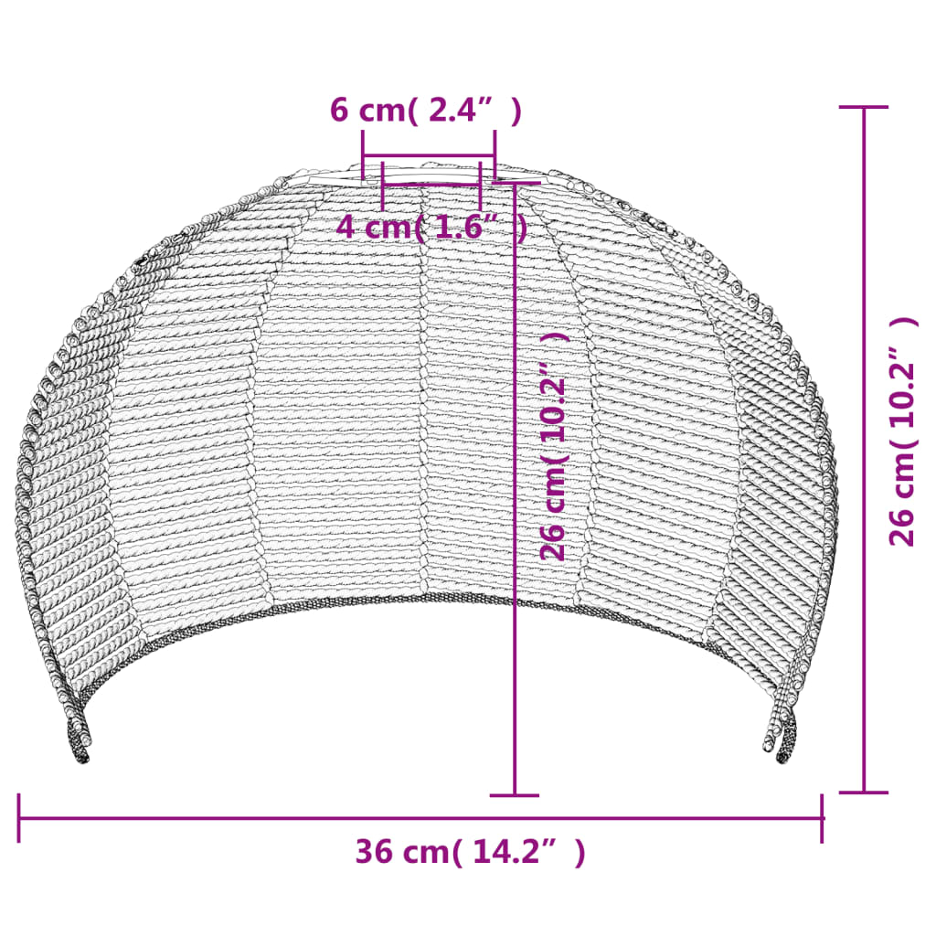 Paralume da Soffitto Ø36x26 cm Ferro e Carta