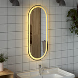 Specchio da Bagno LED 90x40 cm Ovale