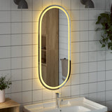 Specchio da Bagno LED 100x45 cm Ovale