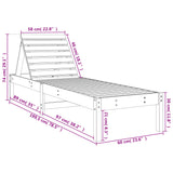 Lettini con Tavolino 2 pz in Legno Massello di Douglas