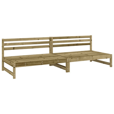 Divani Centrali da Giardino 2pz 120x80 cm Legno Impregnato Pino