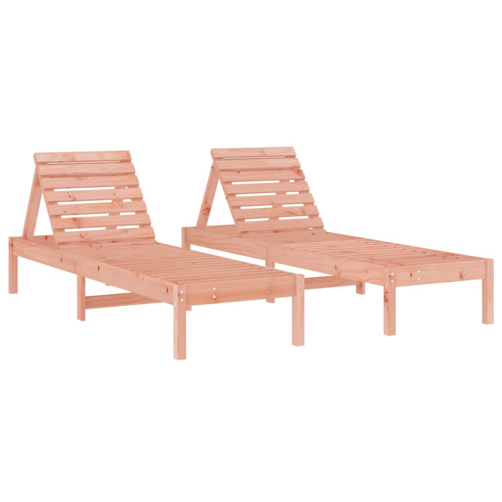 Lettini Prendisole 2pz 199,5x60x74 cm Legno Massello di Douglas