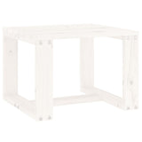 Tavolino da Giardino Bianco 40x38x28,5 cm Legno Massello Pino